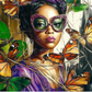 Betty Davis eyes, Eccentric beauty, Black art, African American art, glamour, interior design, Martyn Lawrence Bullard, Jacob Lawrence, Alma Thomas, Charles Bibbs, Leroy Campbell, Ernie Barnes, Jean-Michel Basquiat, Kehinde Wiley