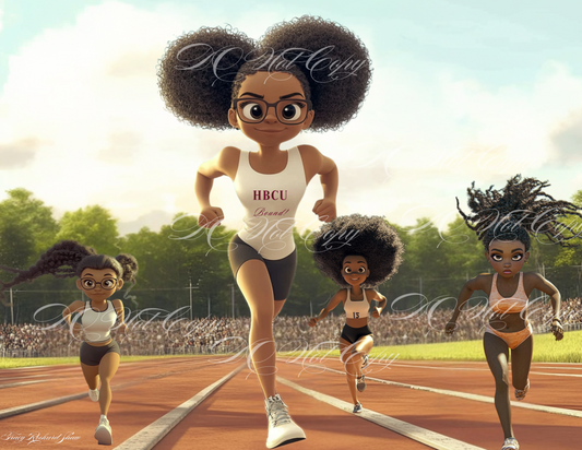 HBCU, Black art, Black history, track and field, Black girl magic, Girl Power